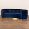 Baxton Studio Milena Glam Royal Blue Velvet Upholstered Gold-Finished Sofa 152-9266 - alternate 2